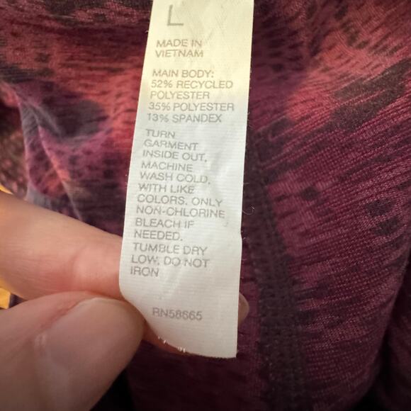 Zella Jacquard Ankle Leggings Pink Camo Women's Large NWT - Picture 8 of 8